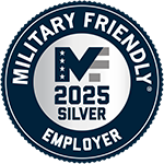 Award for being a 2025 Military Friendly Employer